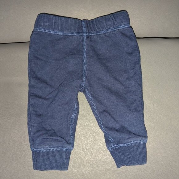 🐲3 FOR $9🦄 Carter's Navy Solid Heavyweight Unisex Pull On Boys Jogger Pants 3M - Picture 1 of 2